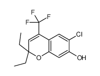 6-chloro-2,2-diethyl-4-(trifluoromethyl)chromen-7-ol Structure