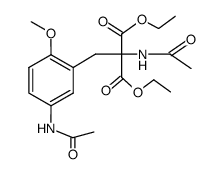 diethyl 2-(2-methoxy-5-acetamidobenzyl)-2-acetamidomalonate Structure