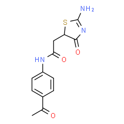 N-(4-acetylphenyl)-2-(2-imino-4-oxothiazolidin-5-yl)acetamide picture