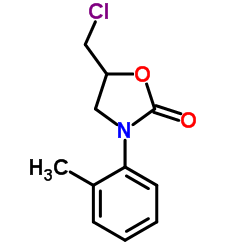 5-(Chloromethyl)-3-(2-methylphenyl)-1,3-oxazolidin-2-one结构式