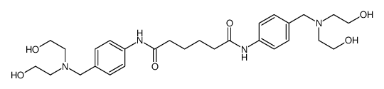 N,N'-bis[4-[[bis(2-hydroxyethyl)amino]methyl]phenyl]hexanediamide Structure