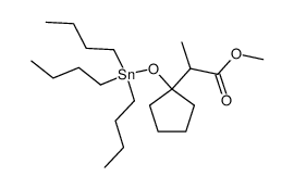 methyl 2-(1-((tributylstannyl)oxy)cyclopentyl)propanoate Structure