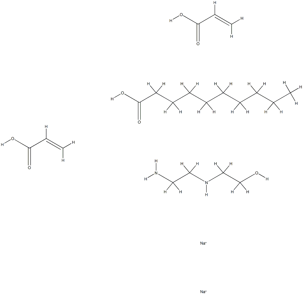 Decanoic acid, reaction products with 2-[(2-aminoethyl)amino]ethanol, acrylic acid alkylated (1:2), disodium salts Structure