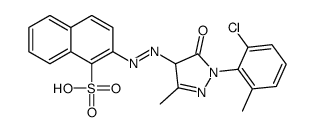 2-[[1-(6-chloro-o-tolyl)-4,5-dihydro-3-methyl-5-oxo-1H-pyrazol-4-yl]azo]naphthalene-1-sulphonic acid structure