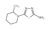 5-(2-Methylpiperidin-1-yl)-1,3,4-thiadiazol-2-amine结构式