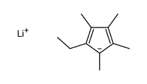 lithium,5-ethyl-1,2,3,4-tetramethylcyclopenta-1,3-diene Structure