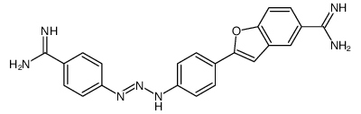 2-[4-[(4-carbamimidoylanilino)diazenyl]phenyl]-1-benzofuran-5-carboximidamide结构式