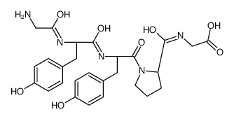 2-[[(2S)-1-[(2S)-2-[[(2S)-2-[(2-aminoacetyl)amino]-3-(4-hydroxyphenyl)propanoyl]amino]-3-(4-hydroxyphenyl)propanoyl]pyrrolidine-2-carbonyl]amino]acetic acid结构式