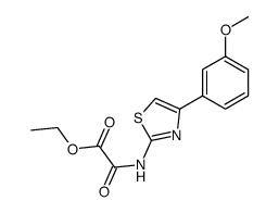 [[4-(3-Methoxyphenyl)thiazol-2-yl]amino]oxoacetic acid ethyl ester structure