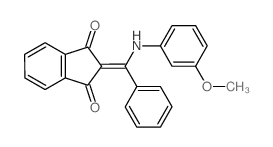 1H-Indene-1,3(2H)-dione,2-[[(3-methoxyphenyl)amino]phenylmethylene]- Structure
