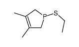 1-ethylsulfanyl-3,4-dimethyl-2,5-dihydrophosphole结构式