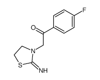 1-(4-FLUOROPHENYL)-2-(2-IMINOTHIAZOLIDIN-3-YL)ETHANONE结构式
