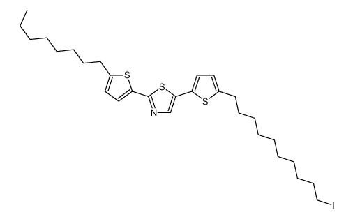 5-[5-(10-iododecyl)thiophen-2-yl]-2-(5-octylthiophen-2-yl)-1,3-thiazole结构式