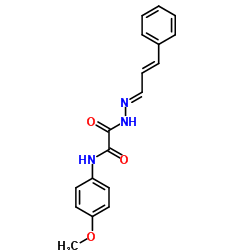 N-(4-Methoxyphenyl)-2-oxo-2-{(2E)-2-[(2E)-3-phenyl-2-propen-1-ylidene]hydrazino}acetamide Structure