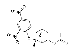 Acetic acid (1S,2S,4R,6R)-6-(2,4-dinitro-phenoxy)-6-methyl-bicyclo[2.2.1]hept-2-yl ester结构式