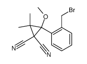 2-(o-bromomethylphenyl)-2-methoxy-3,3-dimethyl-1,1-cyclopropanedicarbonitrile Structure