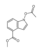 1-acetoxy-4-methoxycarbonylindole结构式