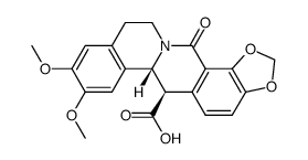 (+/-)-trans-2,3-Dimethoxy-8-oxo-9,10-(methylenedioxy)-13-carboxytetrahydroprotoberberine Structure