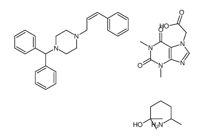 6-amino-2-methylheptan-2-ol,1-benzhydryl-4-[(E)-3-phenylprop-2-enyl]piperazine,2-(1,3-dimethyl-2,6-dioxopurin-7-yl)acetic acid结构式