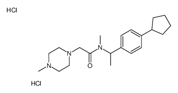 N-[1-(4-cyclopentylphenyl)ethyl]-N-methyl-2-(4-methylpiperazin-1-yl)acetamide,dihydrochloride结构式