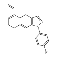 1-ethenyl-6-(4-fluorophenyl)-3,4,9,9a-methyl-6H-naphtho<2,3-c>pyrazole Structure