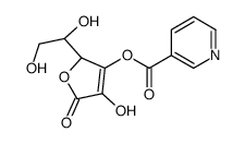 [(2R)-2-[(1S)-1,2-dihydroxyethyl]-4-hydroxy-5-oxo-2H-furan-3-yl] pyridine-3-carboxylate结构式