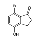 7-溴-4-羟基-2,3-二氢-1H-茚-1-酮结构式
