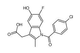 [1-(4-chlorobenzoyl)-6-fluoro-5-hydroxy-2-methyl-1H-indol-3-yl]acetic acid结构式