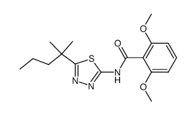 N-[5-(1,1-dimethylbutyl)-1,3,4-thiadiazol-2-yl]-2,6-dimethoxybenzamide Structure