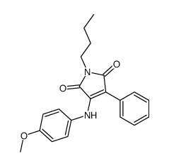 1-butyl-3-(4-methoxyanilino)-4-phenylpyrrole-2,5-dione结构式