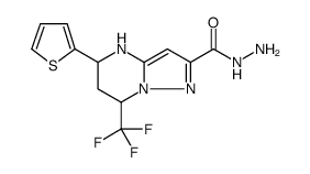 Pyrazolo[1,5-a]pyrimidine-2-carboxylic acid, 4,5,6,7-tetrahydro-5-(2-thienyl)-7-(trifluoromethyl)-, hydrazide结构式