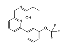 N-[[6-[3-(trifluoromethoxy)phenyl]pyridin-2-yl]methyl]propanamide Structure