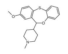 8-Methoxy-6-(1-methyl-4-piperidyl)-6H-dibenz[b,e]-1,4-oxathiepin结构式