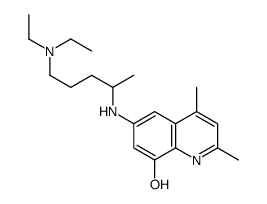 6-[5-(diethylamino)pentan-2-ylamino]-2,4-dimethylquinolin-8-ol结构式