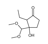 3-dimethoxymethyl-3-hydroxy-2-ethylcyclopentan-1-one Structure