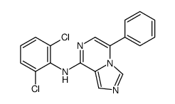 N-(2,6-dichlorophenyl)-5-phenylimidazo[1,5-a]pyrazin-8-amine结构式