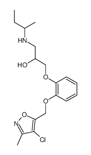 1-sec-Butylamino-3-[2-(4-chloro-3-methyl-isoxazol-5-ylmethoxy)-phenoxy]-propan-2-ol Structure