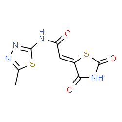 2-(2,4-dioxo-1,3-thiazolidin-5-ylidene)-N-(5-methyl-1,3,4-thiadiazol-2-yl)acetamide Structure