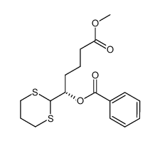 methyl 5(S)-(benzoyloxy)-5-(1,3-dithian-2-yl)pentanoate Structure