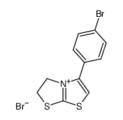 3-(4-bromophenyl)-5,6-dihydrothiazolo(2,3-b)thiazolium bromide Structure
