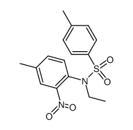 toluene-4-sulfonic acid-(N-ethyl-4-methyl-2-nitro-anilide)结构式