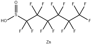 1-Hexanesulfinic acid, 1,1,2,2,3,3,4,4,5,5,6,6,6-tridecafluoro-, zinc salt (2:1) Structure