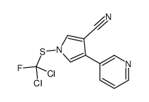 1-[dichloro(fluoro)methyl]sulfanyl-4-pyridin-3-ylpyrrole-3-carbonitrile Structure