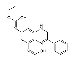 ethyl N-(5-acetamido-3-phenyl-1,2-dihydropyrido[3,4-b]pyrazin-7-yl)carbamate结构式