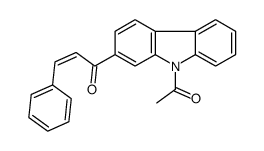 1-(9-acetylcarbazol-2-yl)-3-phenylprop-2-en-1-one Structure