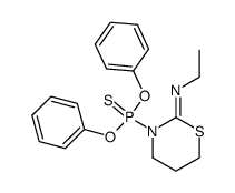 {2-[(Z)-Ethylimino]-[1,3]thiazinan-3-yl}-phosphonothioic acid O,O-diphenyl ester结构式