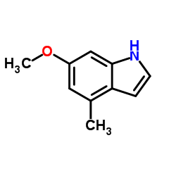 6-甲氧基-4-甲基吲哚结构式