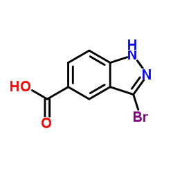 3-溴-1H-吲唑-5-羧酸结构式