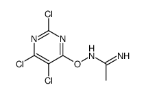 N'-(2,5,6-trichloropyrimidin-4-yl)oxyethanimidamide结构式