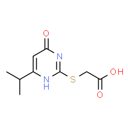 (4-Isopropyl-6-oxo-1,6-dihydro-pyrimidin-2-ylsulfanyl)-acetic acid Structure